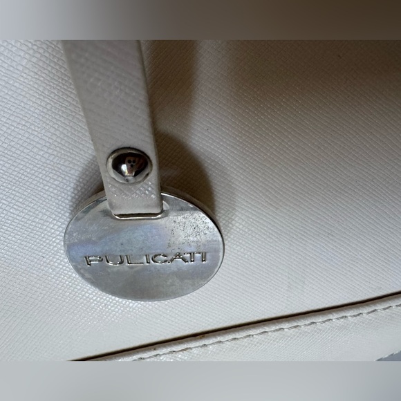 Pulicati Italian Leather Cream Handbag Shoulder Satchel with crossbody strap - Picture 5 of 13